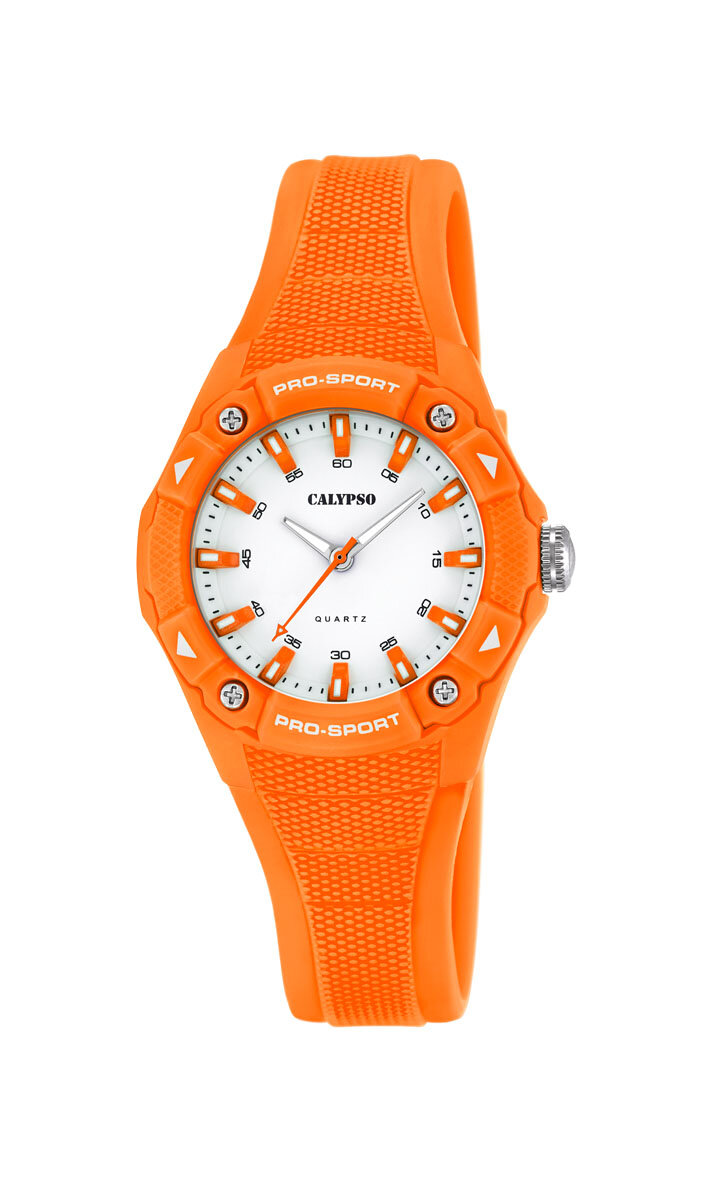 Kinderuhr Calypso Digital Kunstoff blau/silber/orange